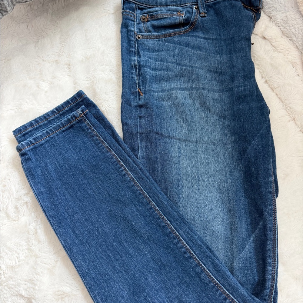 womens express faded distressed mid-rise leggings size 8